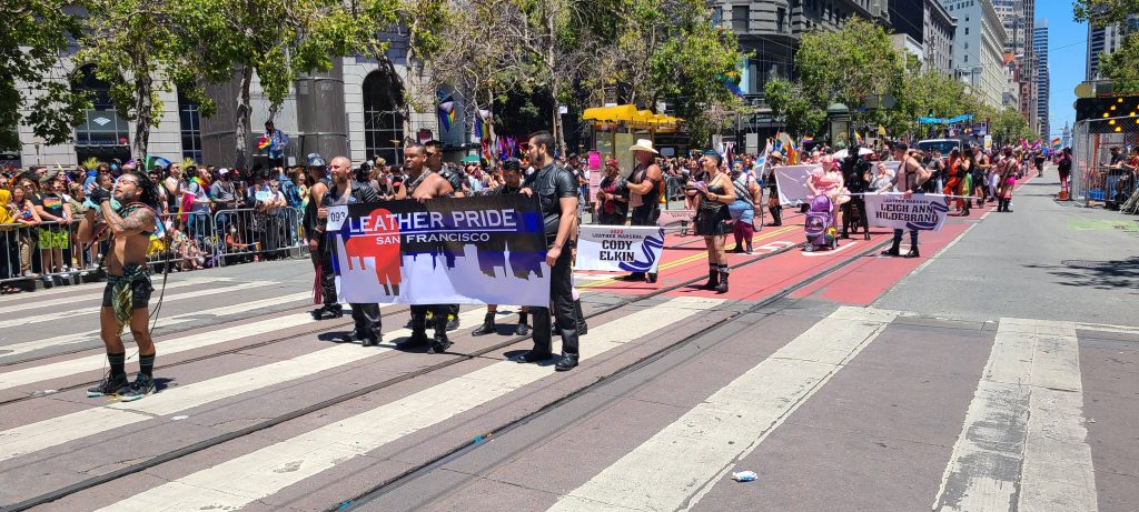 Photo of Leather Contingent in 2022 Pride Parade by David Hyman