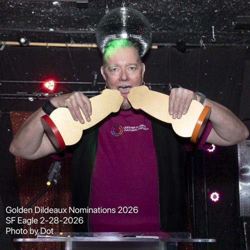 Board President and Nominee Eric See Showing Off Two of His Past Woodys